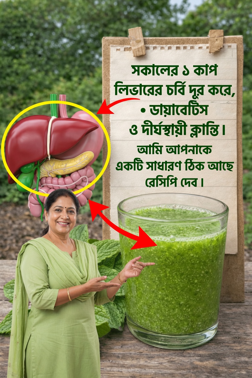 আপনার যকৃতের সুস্থতা বজায় রাখতে এবং দৈনন্দিন শক্তি বাড়াতে এই সহজ সকালের সবুজ পানীয়ের রেসিপিটি আবিষ্কার করুন