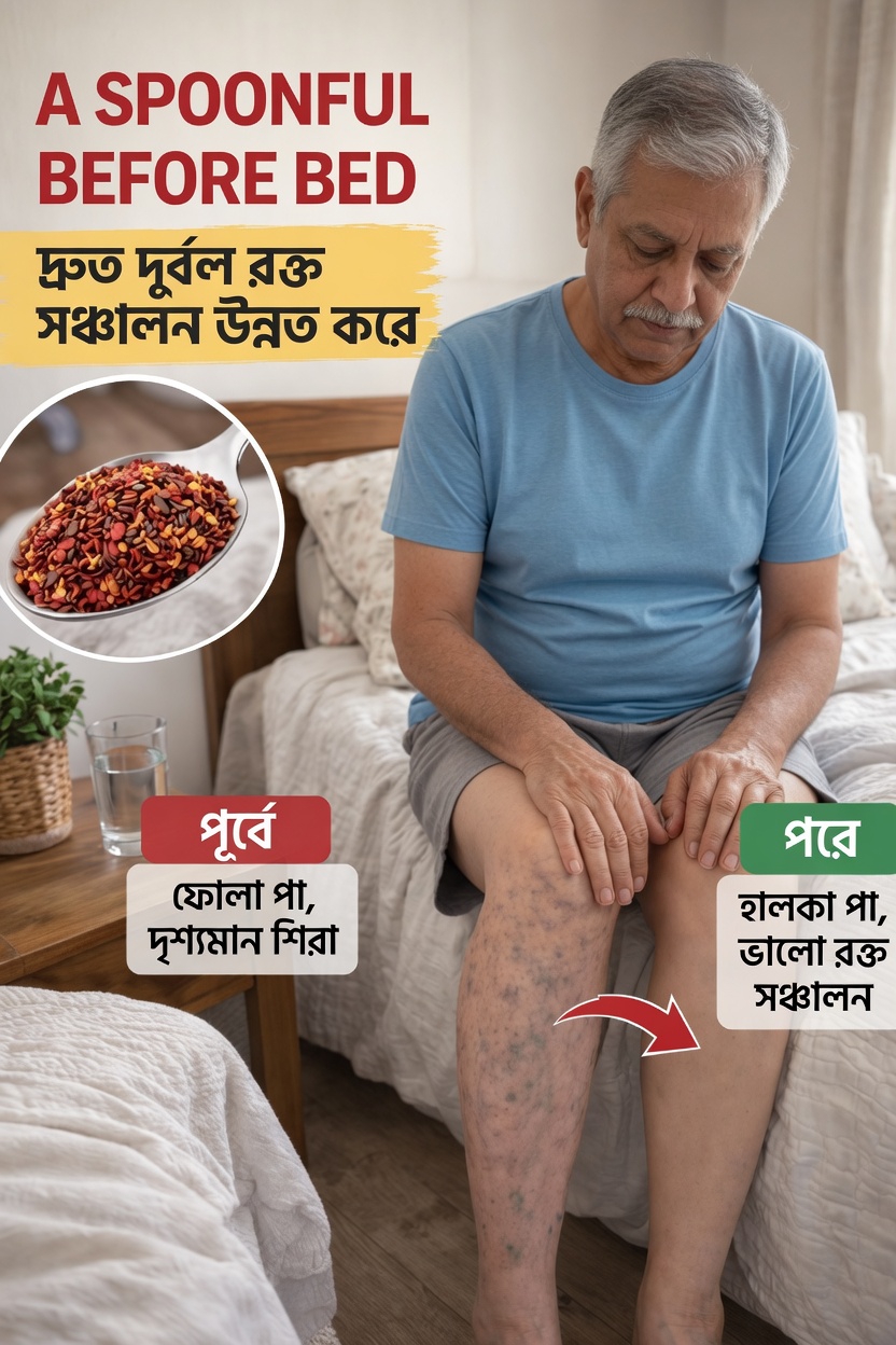কেন অনেক বয়স্ক মানুষ পায়ের রক্তসঞ্চালন সমর্থন করতে ঘুমানোর আগে এক চামচ কায়েন মরিচ যোগ করছেন