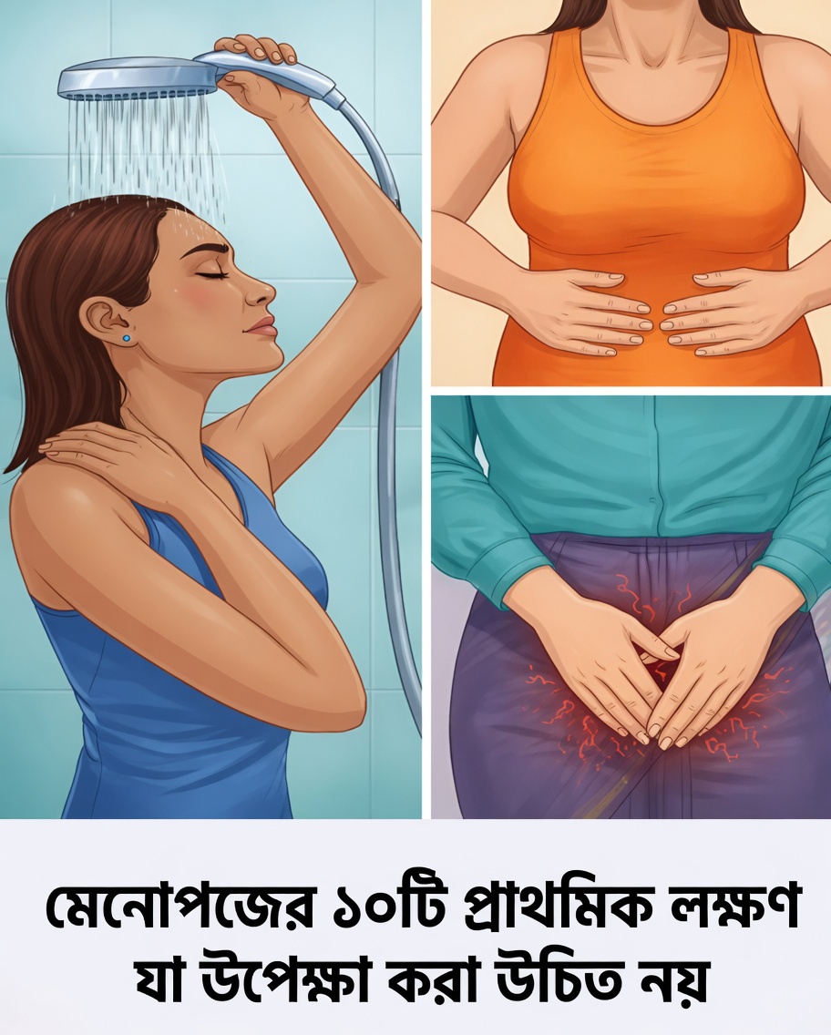 শুরুর দিকের মেনোপজের ১০টি লক্ষণ যেগুলোর দিকে খেয়াল রাখা উচিত এবং শরীরকে সহায়তা করার জন্য সহজ অভ্যাসগুলো