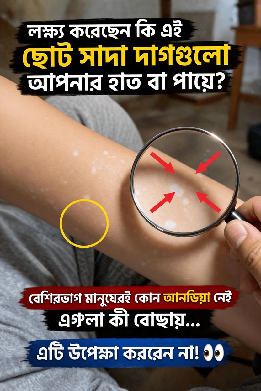 হাত ও পায়ে এই ছোট সাদা দাগগুলো কী?