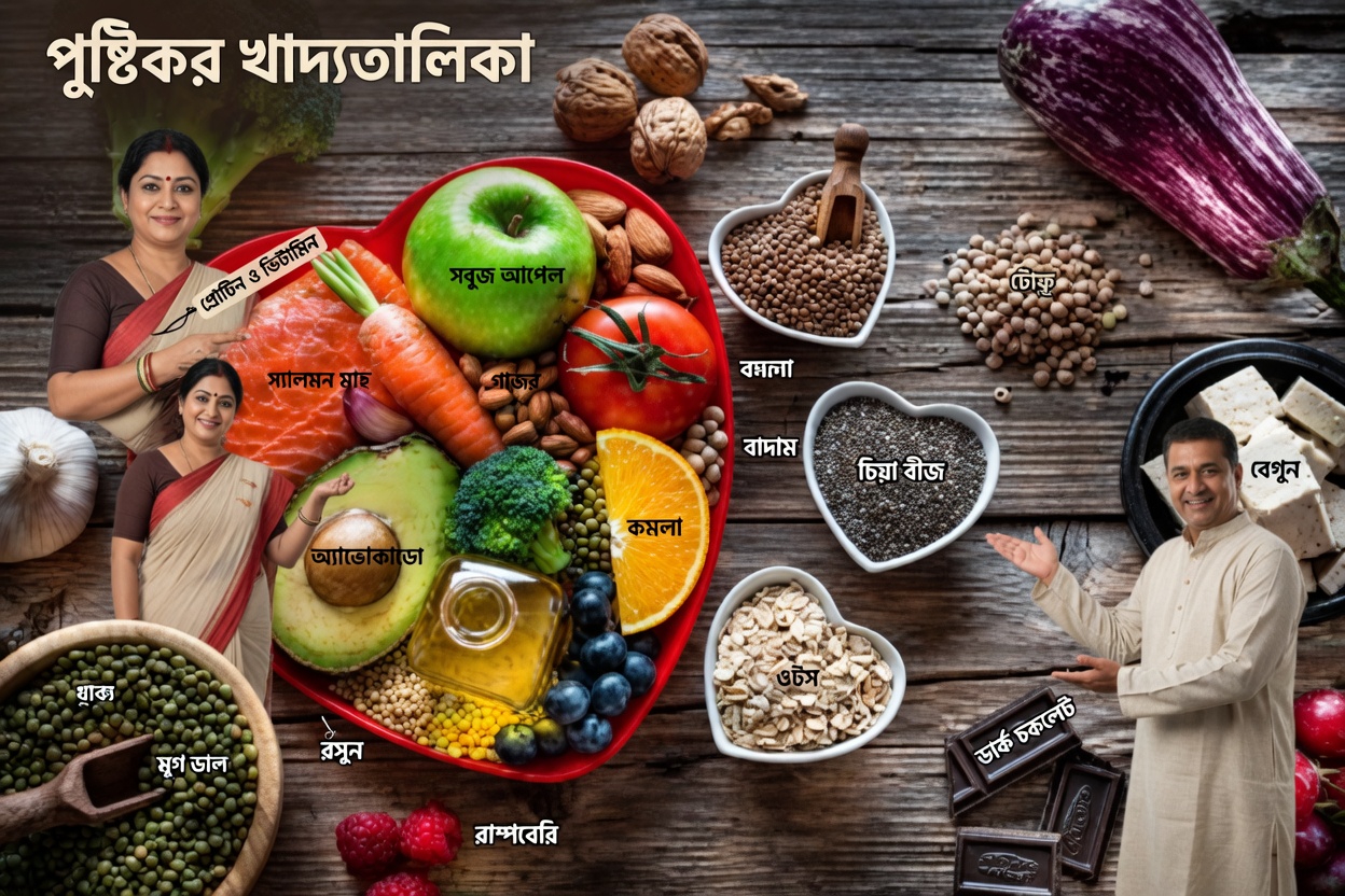 হৃদ্‌স্বাস্থ্যকে সমর্থন করতে এবং প্রাকৃতিকভাবে সুস্থ রক্তসঞ্চালন বাড়াতে প্রতিদিনের সেরা খাবার কী?