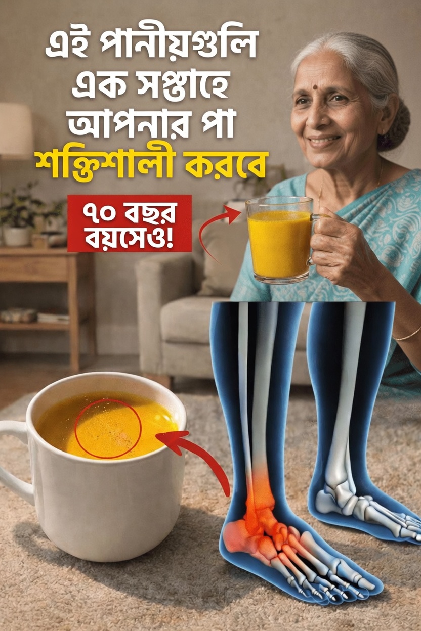 বয়স বাড়ার সঙ্গে সঙ্গে পায়ের শক্তি ও চলাচলের সক্ষমতা বজায় রাখতে সহায়ক হতে পারে এমন ৩টি সহজ পানীয়