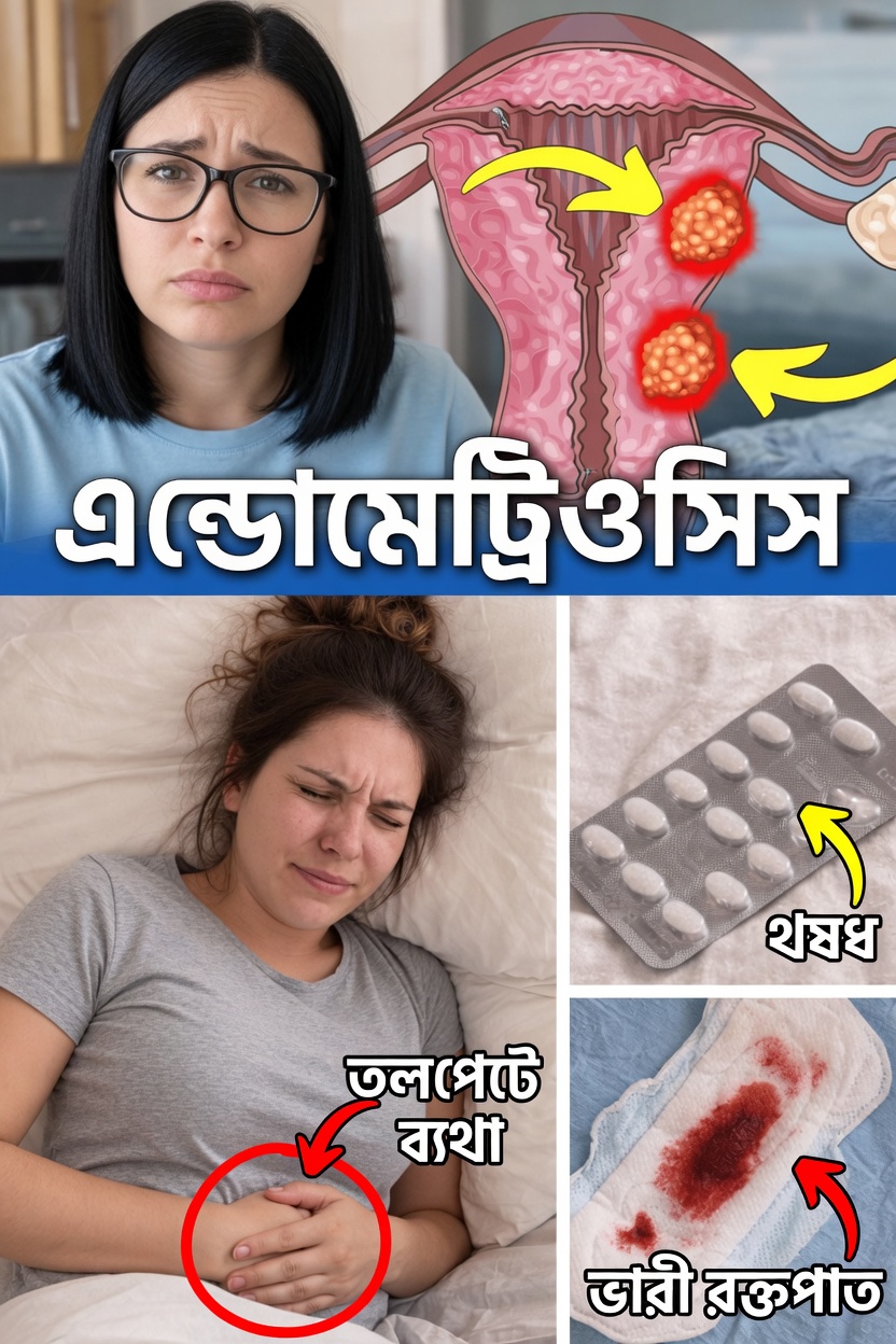 এন্ডোমেট্রিওসিস থাকতে পারে এমন ৭টি লক্ষণ, যা ভালো স্বাস্থ্যসচেতনতার জন্য প্রতিটি নারীর জানা জরুরি
