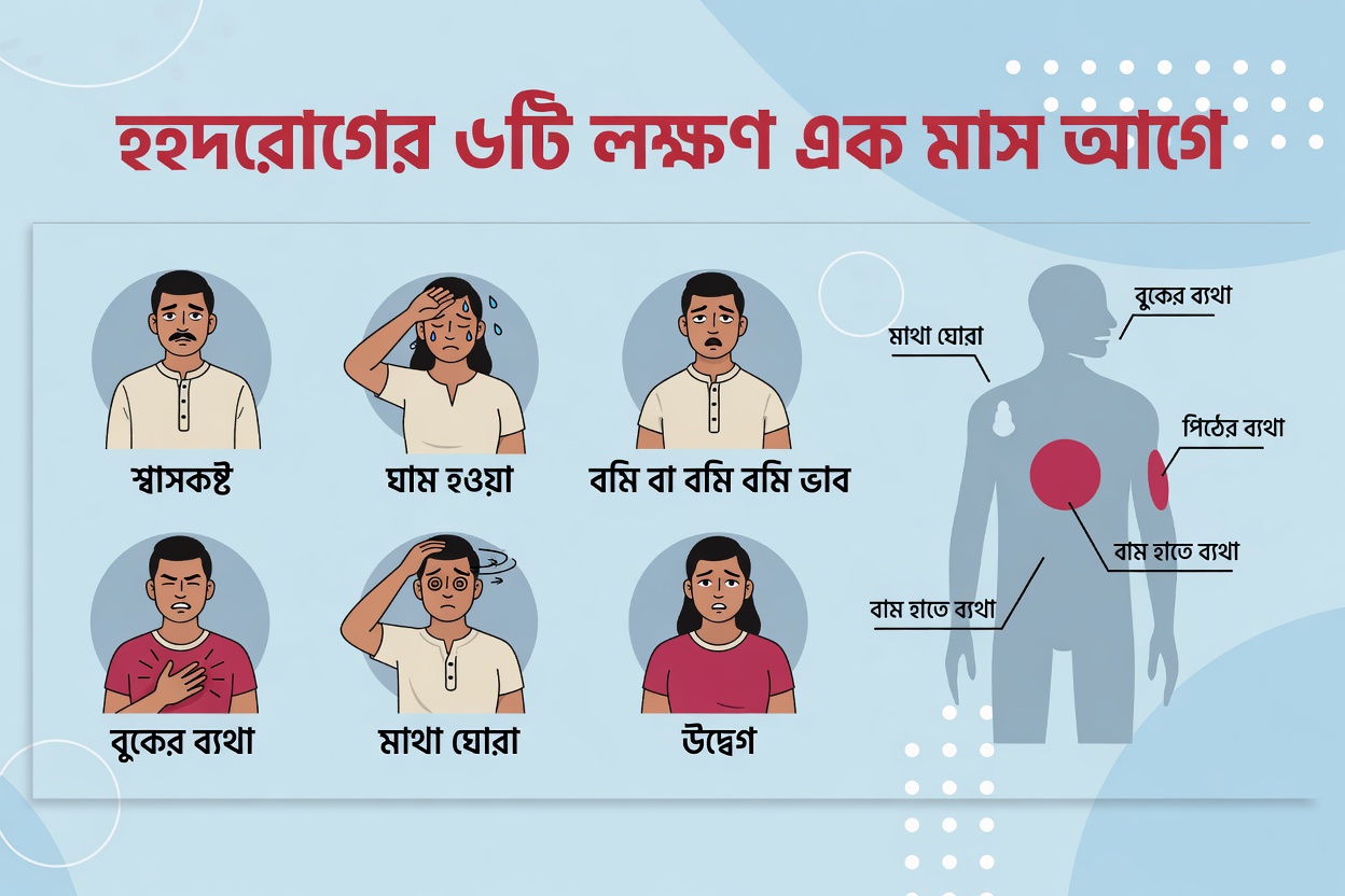 হার্ট অ্যাটাকের এক মাস আগে আপনার শরীর যে ৯টি সম্ভাব্য লক্ষণ দেখাতে পারে সেগুলো কী?