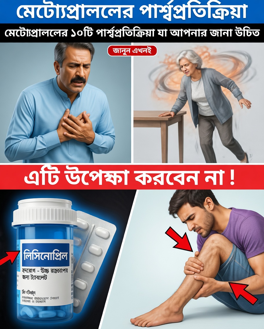 মেটোপ্রোললের ১০টি সাধারণ পার্শ্বপ্রতিক্রিয়া কী এবং কীভাবে আপনি সেগুলো শুরুতেই শনাক্ত করতে পারেন