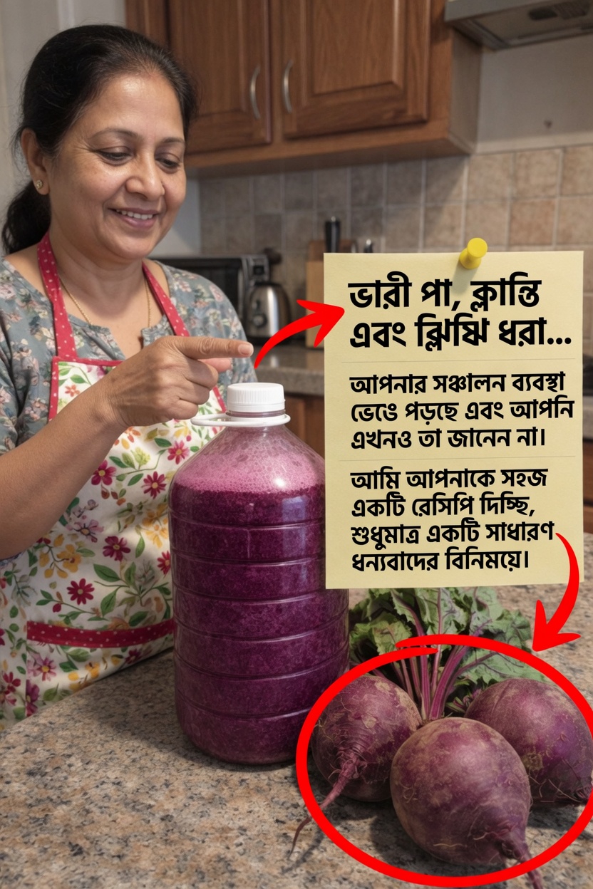 ভারী পা, ক্লান্তি ও ঝিনঝিনি অনুভূতি: রক্তসঞ্চালন সমর্থনে সহজ দৈনন্দিন অভ্যাস এবং বিটরুট পানীয়ের একটি রেসিপি আবিষ্কার করুন