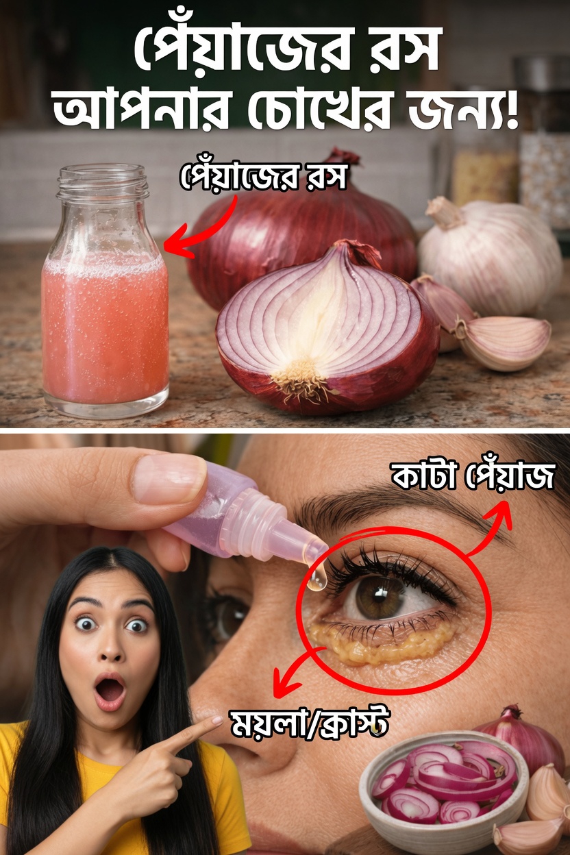 চোখের জন্য পেঁয়াজের রস: রান্নাঘরের এই সাধারণ উপাদানটি কি আপনার দৃষ্টিস্বাস্থ্যের সহায়ক হতে পারে?