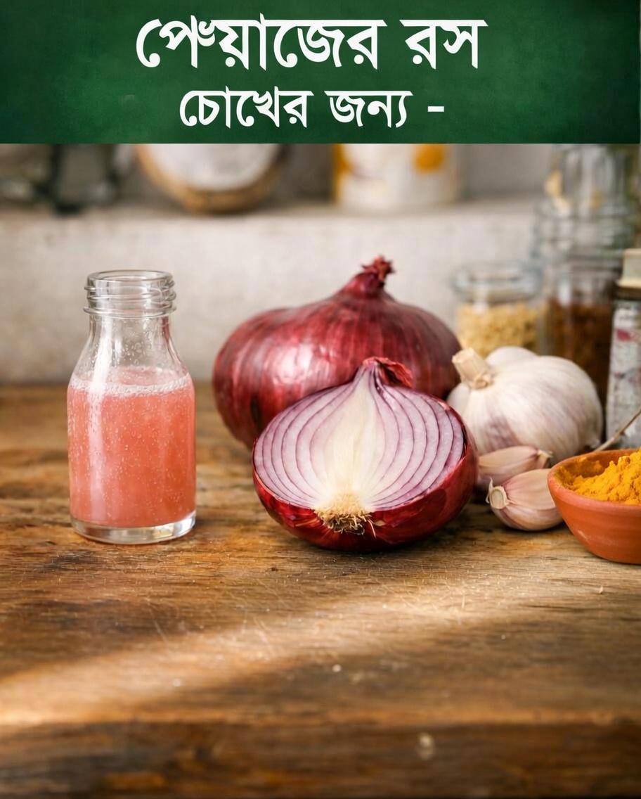 চোখের জন্য পেঁয়াজের রস: রান্নাঘরের এই সাধারণ উপাদানটি কি আপনার দৃষ্টিস্বাস্থ্যের সহায়ক হতে পারে?