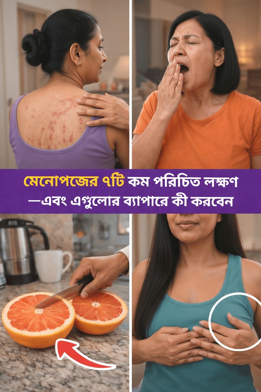 মেনোপজের ৯টি কম পরিচিত লক্ষণ যা অনেক নারী উপেক্ষা করেন এবং কিছু সহজ দৈনন্দিন অভ্যাস যা সাহায্য করতে পারে