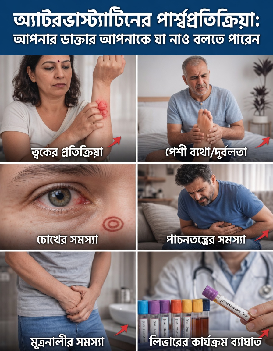 অ্যাটরভাস্টাটিনের ১৫টি সম্ভাব্য পার্শ্বপ্রতিক্রিয়া যা আপনার জানা উচিত: রোগীদের জন্য একটি সহায়ক নির্দেশিকা