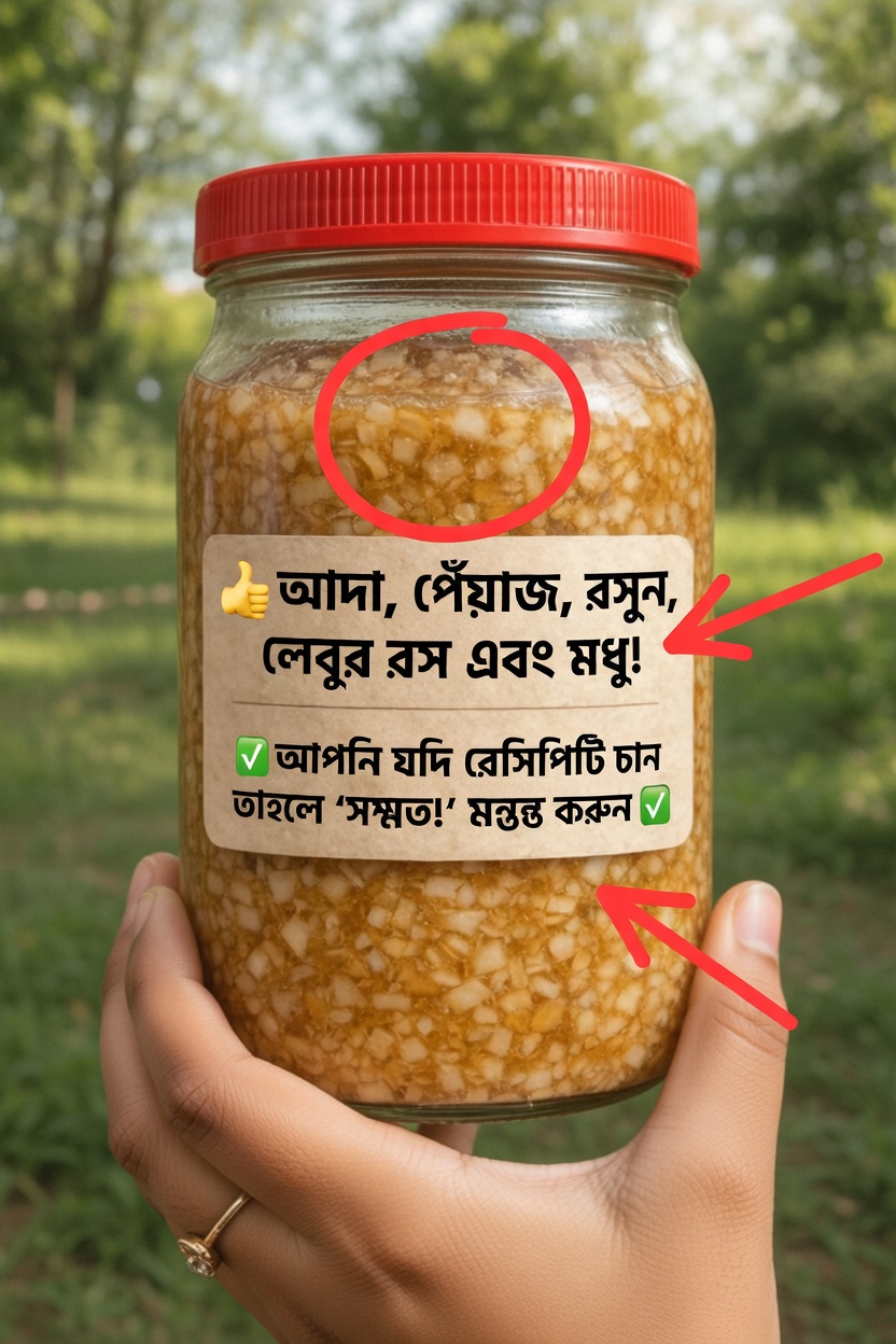 আপনি কি এই সহজ আদা, পেঁয়াজ, রসুন, লেবু ও মধুর মিশ্রণটি ব্যবহার করে দেখেছেন?