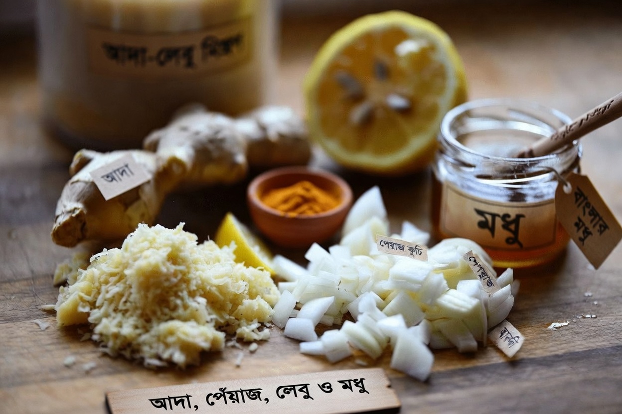 আপনি কি এই সহজ আদা, পেঁয়াজ, রসুন, লেবু ও মধুর মিশ্রণটি ব্যবহার করে দেখেছেন?