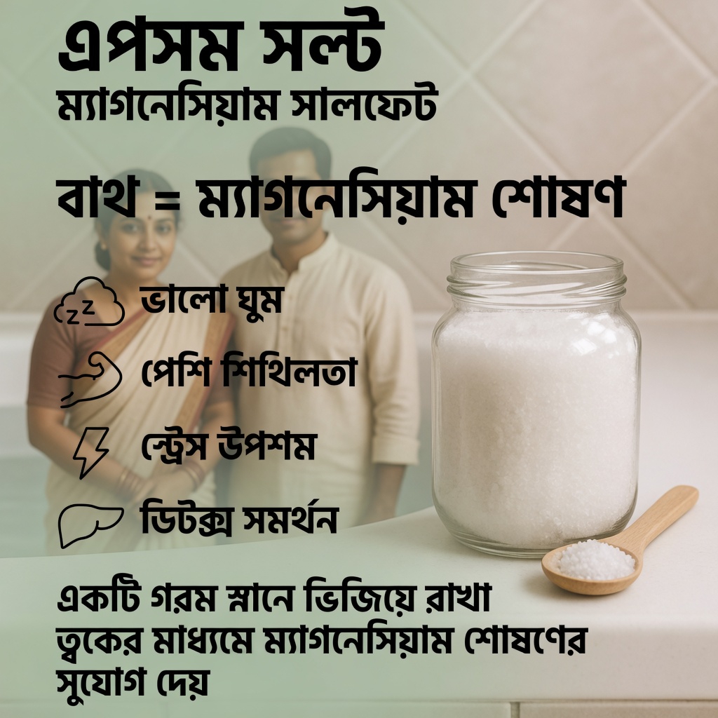 ম্যাগনেসিয়াম-সমৃদ্ধ এপসম সল্ট রুটিন: এই সহজ সকালের অভ্যাস কি আপনার দৈনন্দিন সুস্থতাকে সহায়তা করতে পারে?