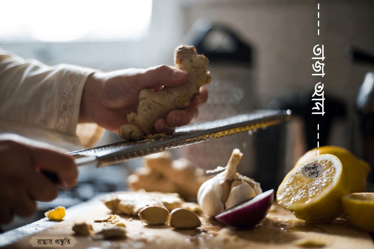 আপনি কি দৈনন্দিন সুস্থতার জন্য আদা, পেঁয়াজ, রসুন, লেবু ও মধুর এই সহজ মিশ্রণটি চেষ্টা করেছেন?