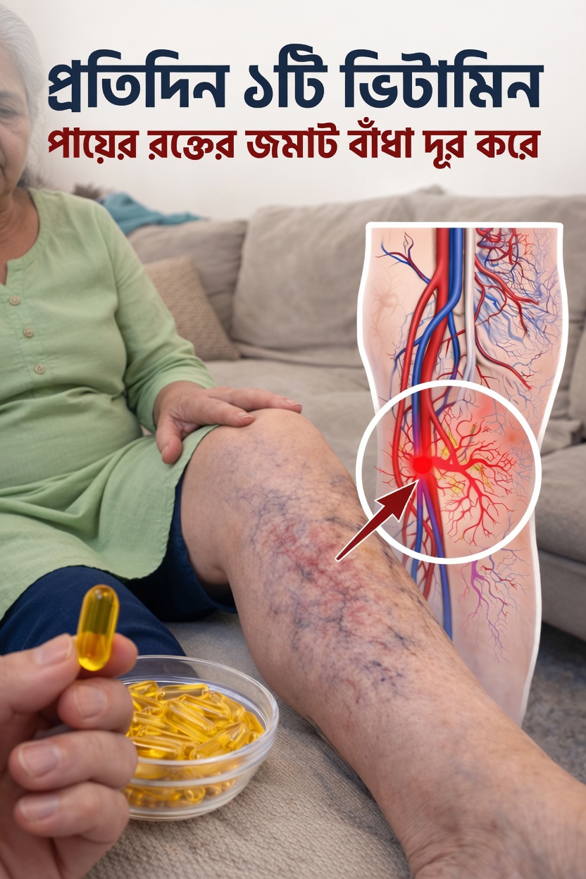 পায়ের রক্ত জমাট গলাতে দিনে ১টি ভিটামিন: হৃদরোগ বিশেষজ্ঞের পরামর্শ