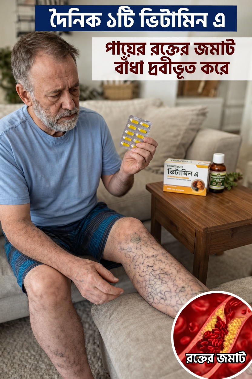 পায়ের রক্ত জমাট গলাতে দিনে ১টি ভিটামিন: হৃদরোগ বিশেষজ্ঞের পরামর্শ