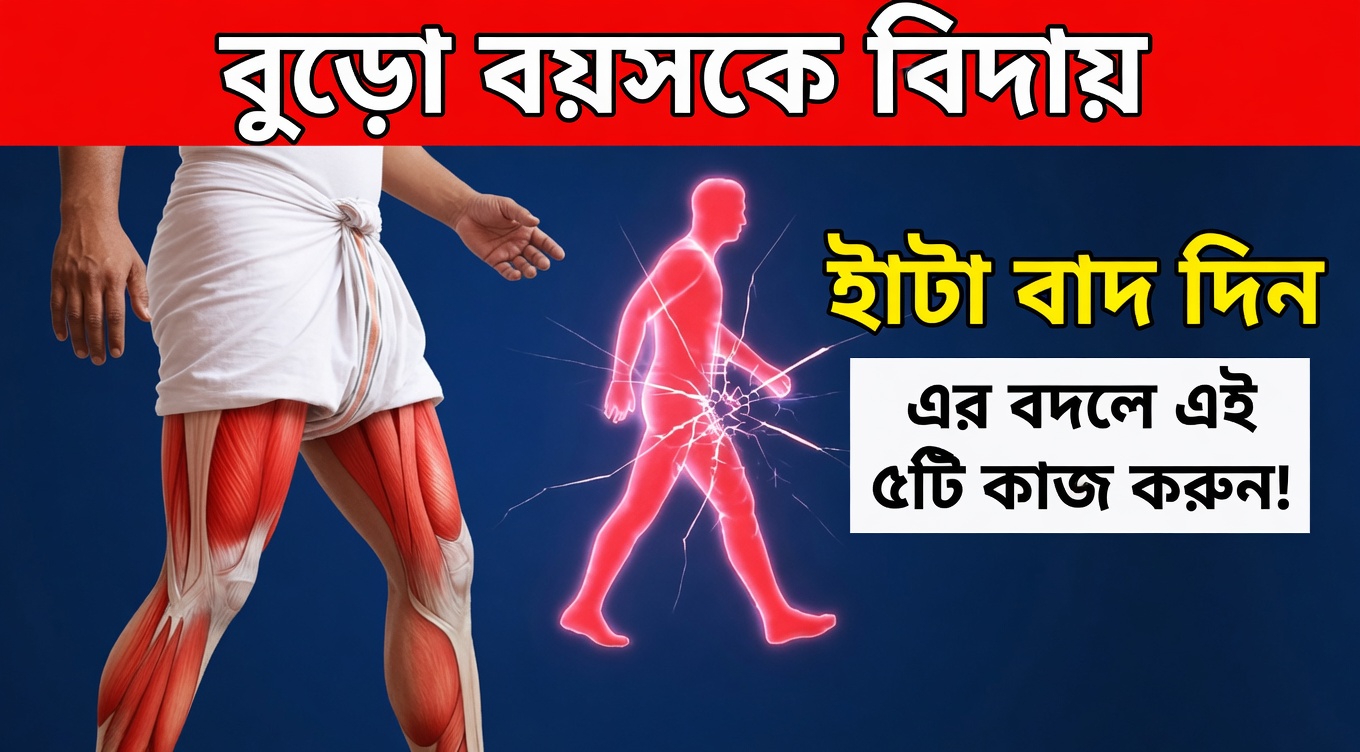 ৬০-এর পর শুধু হাঁটা যথেষ্ট নাও হতে পারে — আর ভালো শক্তি ও ভারসাম্যের জন্য যোগ করুন ৫টি সহজ নড়াচড়া