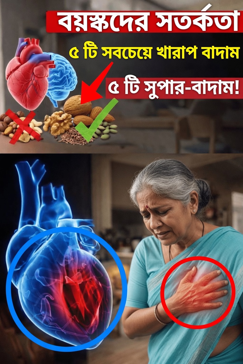 হৃদ্‌স্বাস্থ্যের জন্য যেসব ৫টি বাদাম খাওয়ার আগে বয়স্কদের দু’বার ভাবা উচিত – আর প্রতিদিন উপভোগ করার জন্য ৫টি সুপার-বাদাম