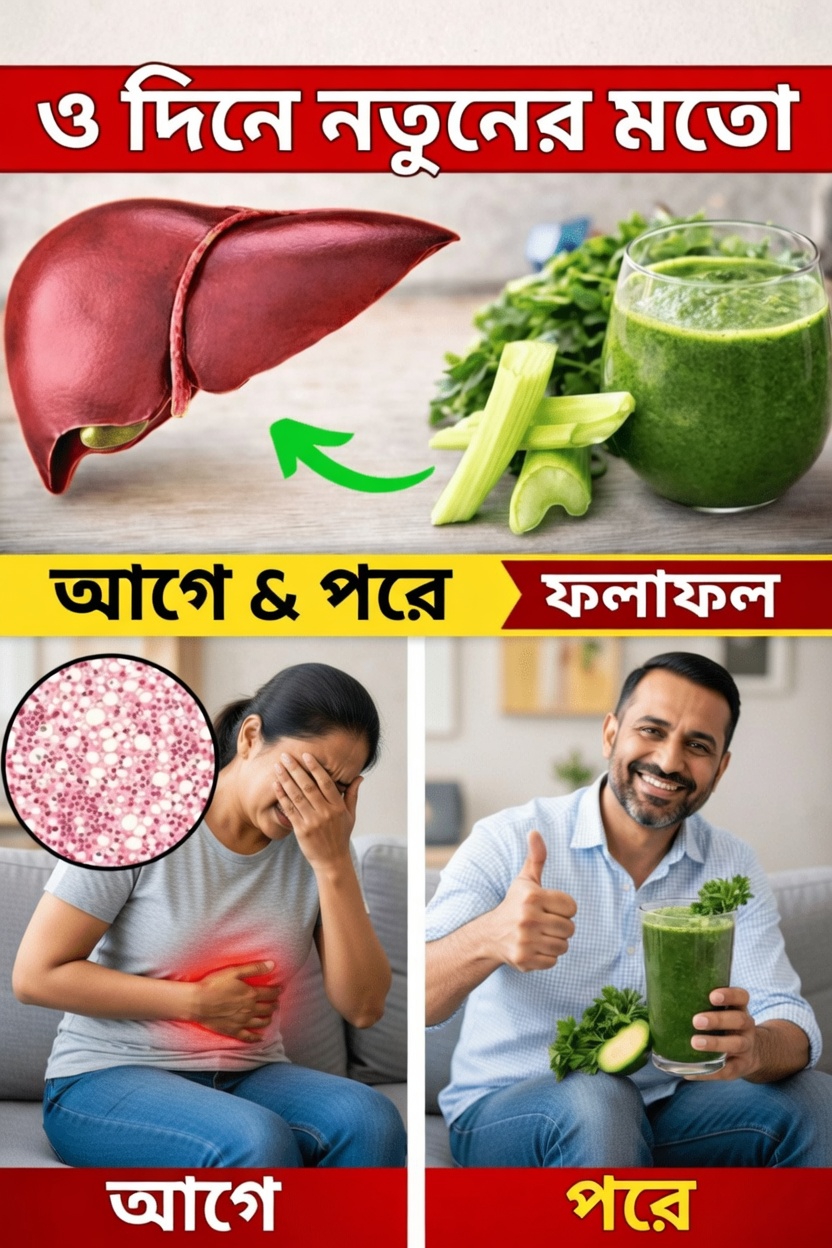 সহজ দৈনন্দিন অভ্যাস ও সেলারি জুসের ধারণার মাধ্যমে প্রাকৃতিকভাবে কীভাবে আপনার যকৃতের স্বাস্থ্যকে সহায়তা করবেন তা জানুন