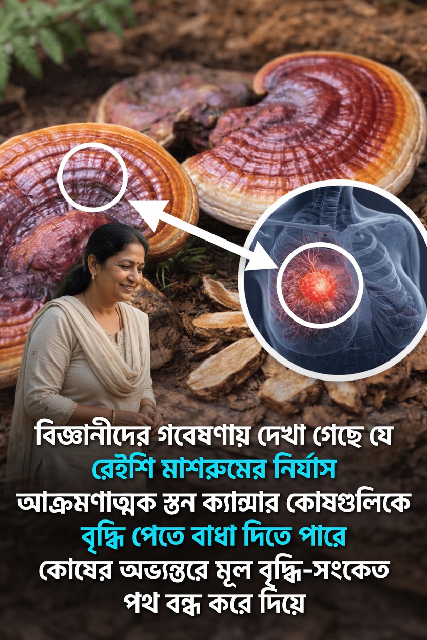 রেইশি মাশরুম: গ্যানোডার্মা লুসিডাম ও স্তন ক্যান্সার কোষ গবেষণা সম্পর্কে বিজ্ঞান কী বলে