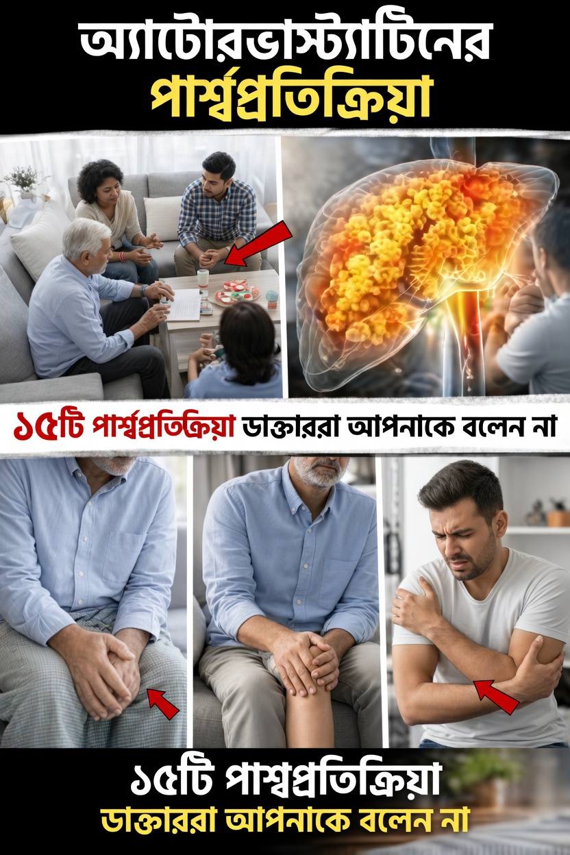 আপনি কি অ্যাটোরভাস্টাটিন সেবনের সময় অস্বাভাবিক উপসর্গ অনুভব করছেন? খেয়াল রাখার জন্য ১৫টি কম-পরিচিত পার্শ্বপ্রতিক্রিয়া