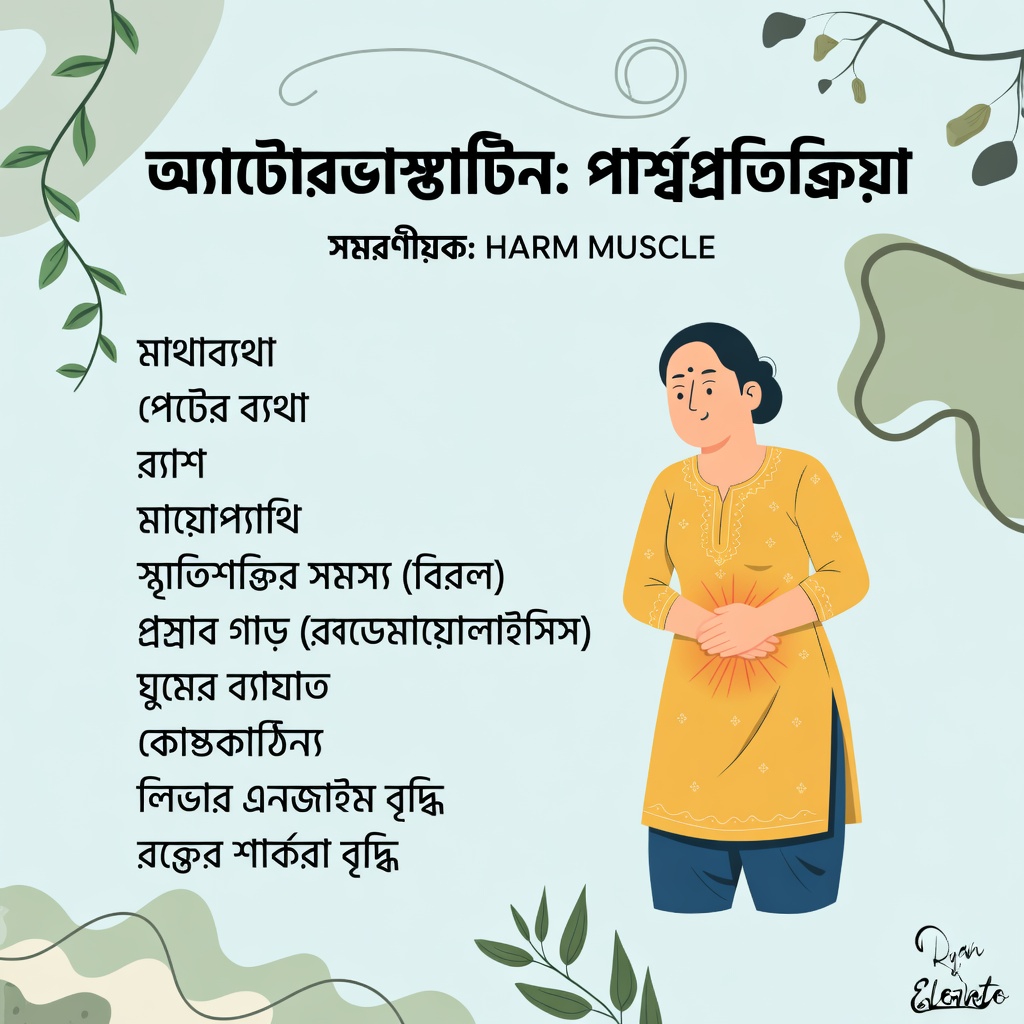 আপনি কি অ্যাটোরভাস্টাটিন সেবনের সময় অস্বাভাবিক উপসর্গ অনুভব করছেন? খেয়াল রাখার জন্য ১৫টি কম-পরিচিত পার্শ্বপ্রতিক্রিয়া