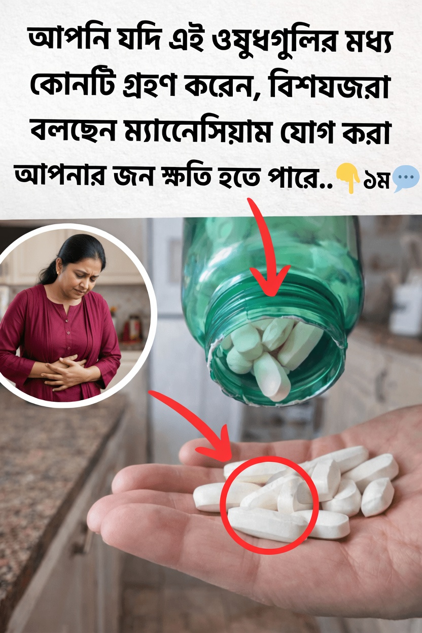 আপনি যদি এই সাধারণ ওষুধগুলো সেবন করেন, তাহলে কি ম্যাগনেসিয়াম সাপ্লিমেন্ট নেওয়া নিরাপদ?