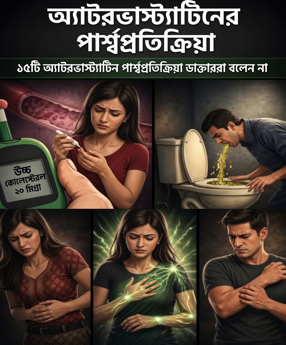 অ্যাটোরভাস্টাটিনের পার্শ্বপ্রতিক্রিয়া সম্পর্কে আপনার যা জানা উচিত: আপনার ডাক্তারের সঙ্গে সচেতন আলোচনার জন্য ১৫টি মূল বিষয়