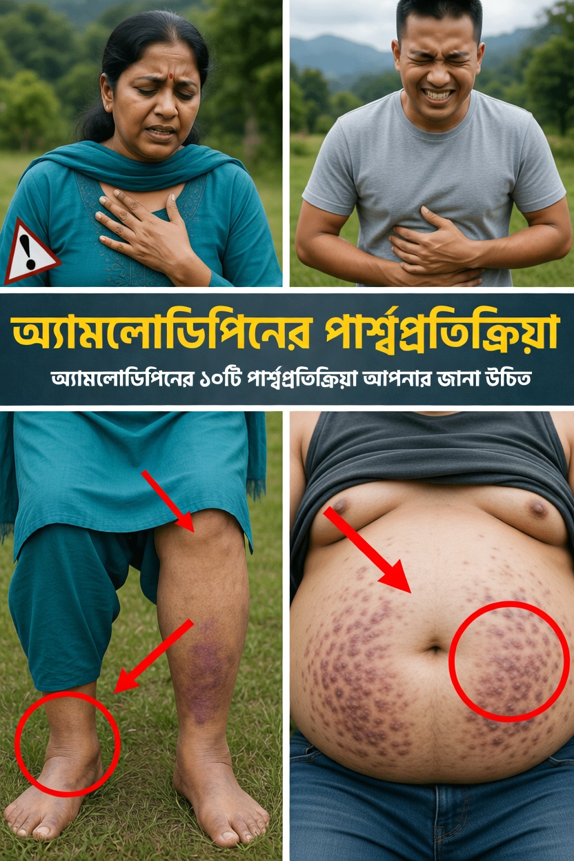 আপনার জানা দরকার এমন অ্যামলোডিপাইনের ১২টি সাধারণ পার্শ্বপ্রতিক্রিয়া আবিষ্কার করুন এবং সেগুলো কীভাবে শনাক্ত করবেন