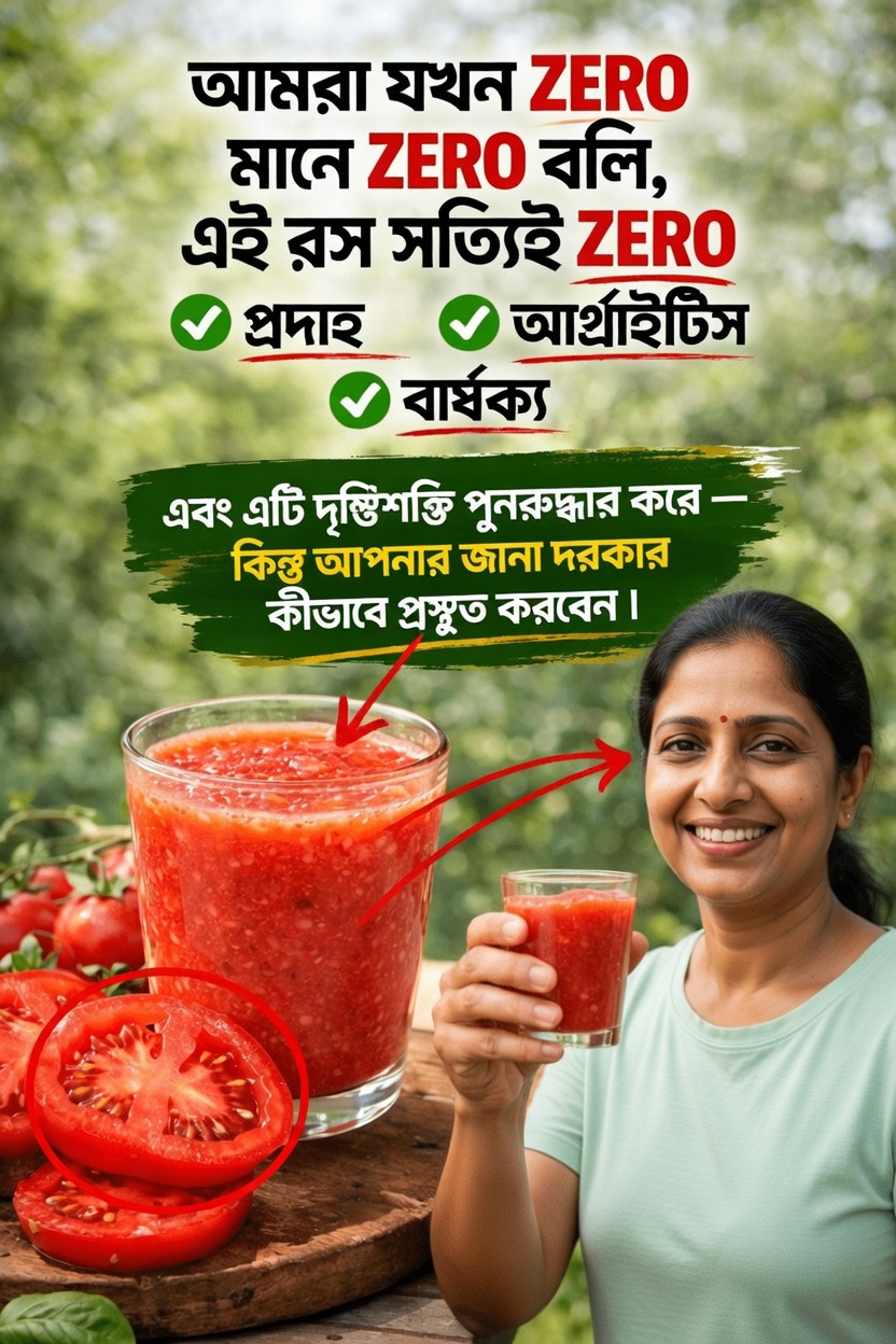 আপনার দৈনন্দিন সুস্থতার রুটিনে ঘরে তৈরি টমেটোর রসের আশ্চর্যজনক উপকারিতা আবিষ্কার করুন