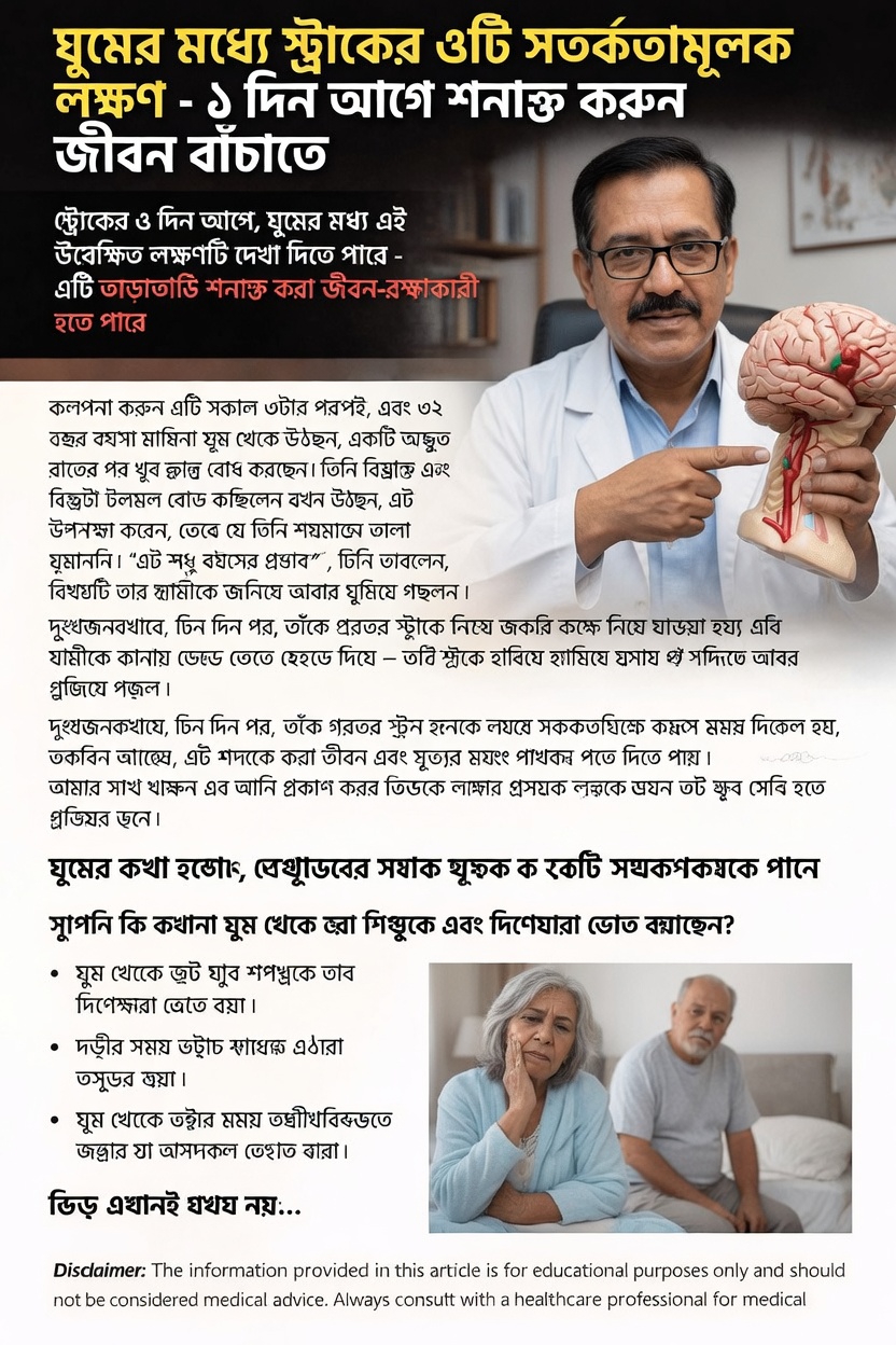 ঘুমের এই লক্ষণটি কি স্ট্রোকের সতর্কসংকেত হতে পারে?