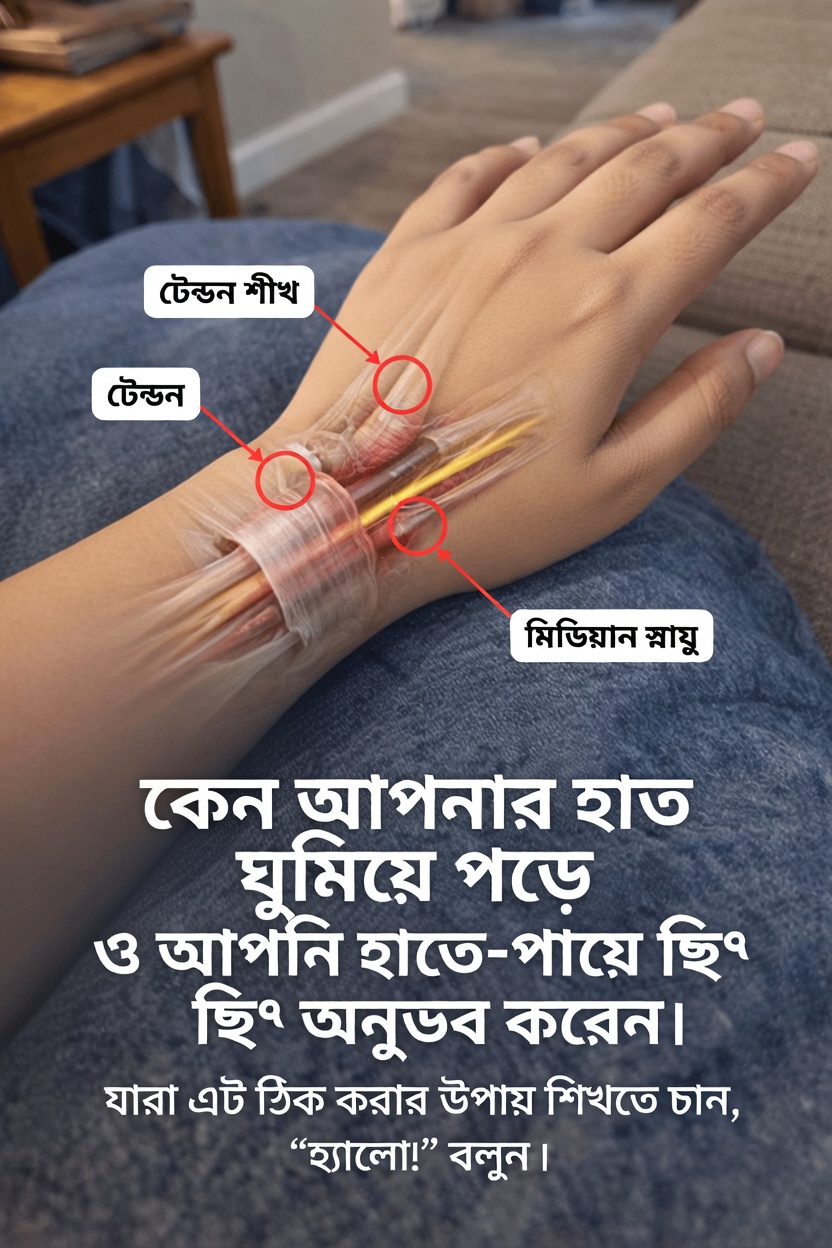 কেন আপনার হাত ও পা প্রায়ই অবশ বা ঝিনঝিন অনুভব হয়? এর সাধারণ কারণ ও সহজে উপশমের উপায়
