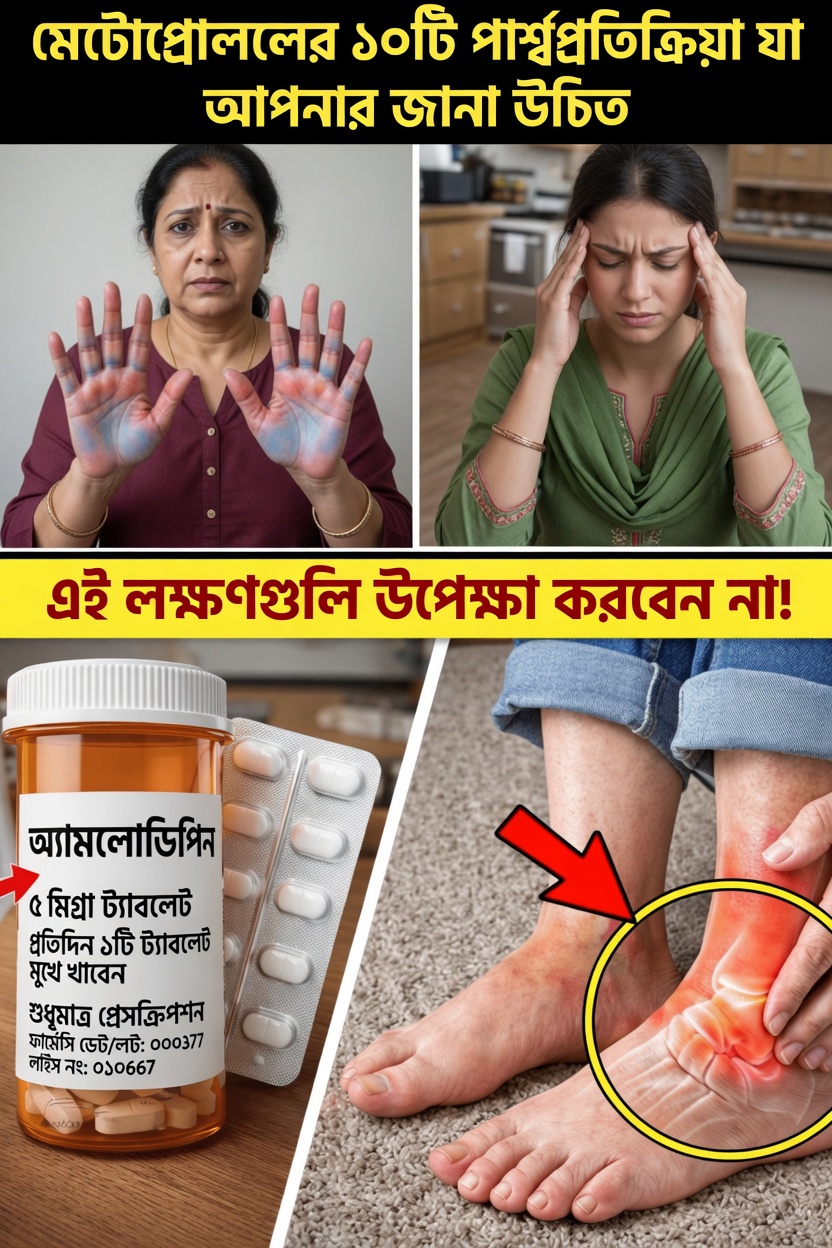 মেটোপ্রোলল গ্রহণের ১০টি সাধারণ পার্শ্বপ্রতিক্রিয়া কী এবং সেগুলোকে আপনার দৈনন্দিন রুটিনে সঠিকভাবে কীভাবে সামলাবেন