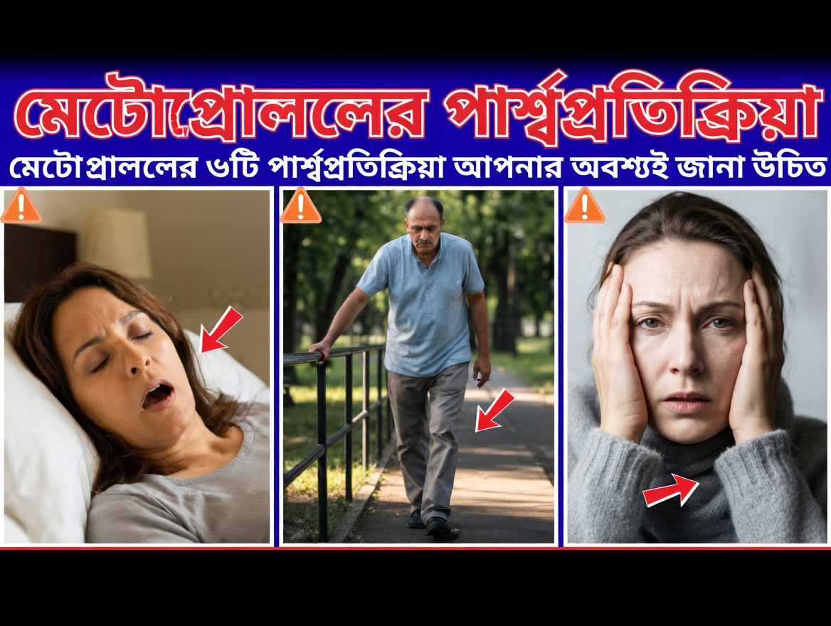 মেটোপ্রোলল গ্রহণের ১০টি সাধারণ পার্শ্বপ্রতিক্রিয়া কী এবং সেগুলোকে আপনার দৈনন্দিন রুটিনে সঠিকভাবে কীভাবে সামলাবেন