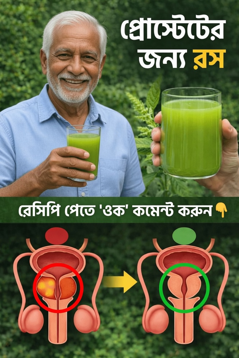 বয়স বাড়ার সঙ্গে সঙ্গে প্রোস্টেটের সুস্থতা বজায় রাখতে সহজ সবুজ জুস ও অভ্যাস