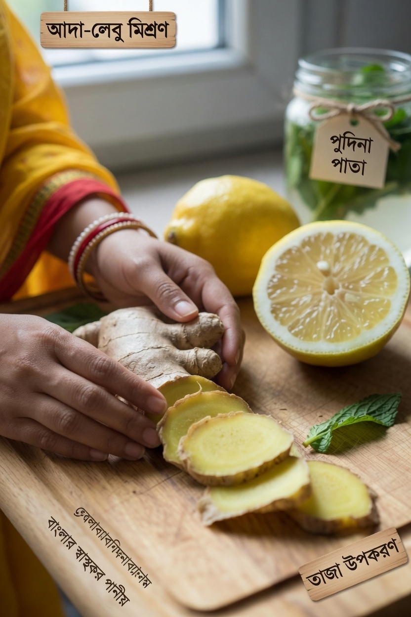 সহজ ঘরে তৈরি আদা-লেবু-পুদিনা পানীয়: হৃদ্‌স্বাস্থ্যকর অভ্যাসের জন্য যা জানা দরকার