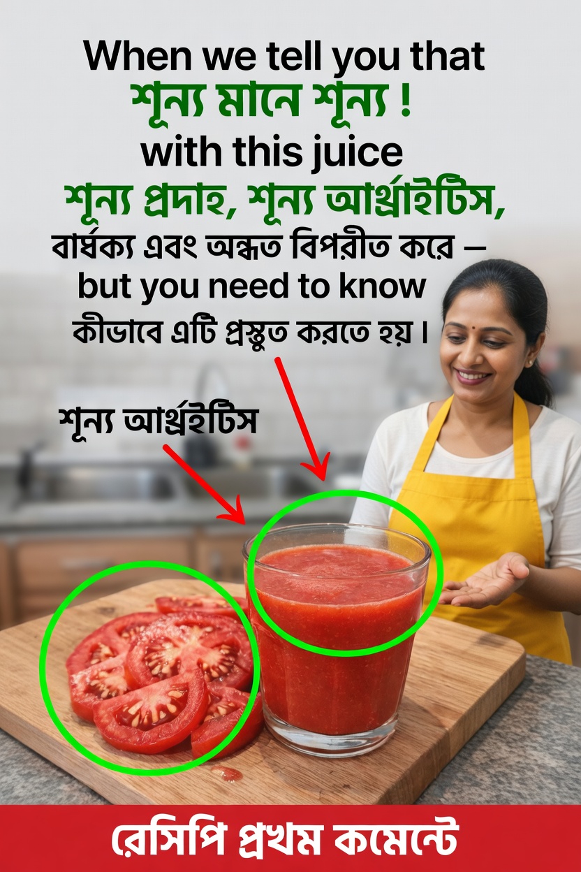 তাজা টমেটোর রসের আশ্চর্যজনক স্বাস্থ্য উপকারিতা: প্রতিদিনের পুষ্টি বাড়ানোর একটি সহজ উপায়