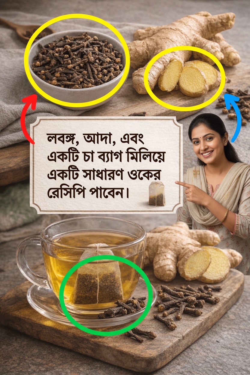 আপনার দৈনন্দিন রুটিনে আদা, লবঙ্গ ও কালো চা উপভোগ করার একটি সহজ উপায়