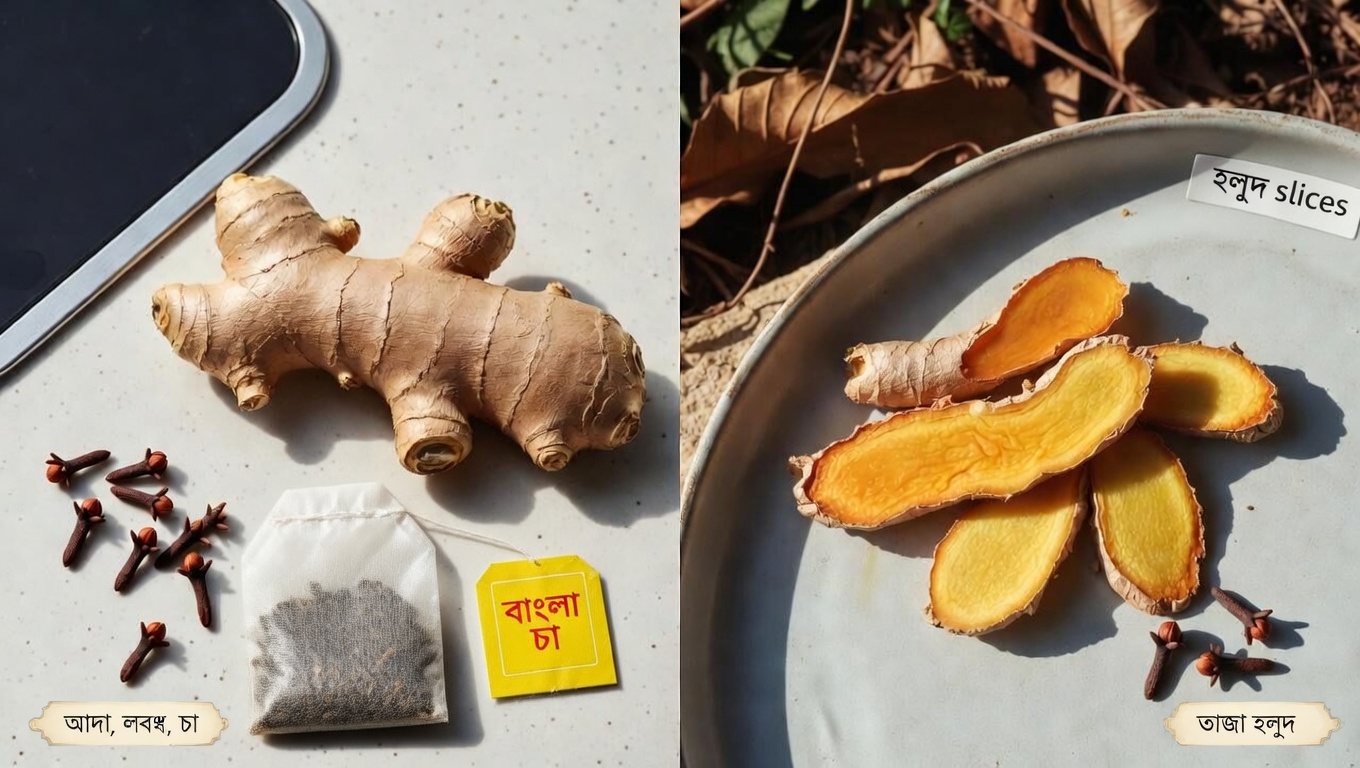 আপনার দৈনন্দিন রুটিনে আদা, লবঙ্গ ও কালো চা উপভোগ করার একটি সহজ উপায়