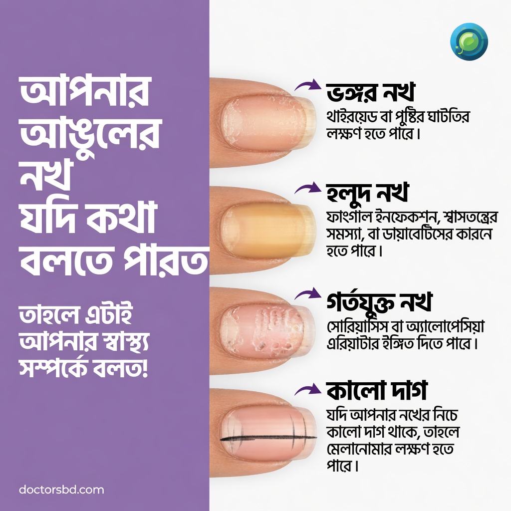আপনার নখের ওই দাগগুলো আপনার স্বাস্থ্যের সম্পর্কে কী বলতে পারে