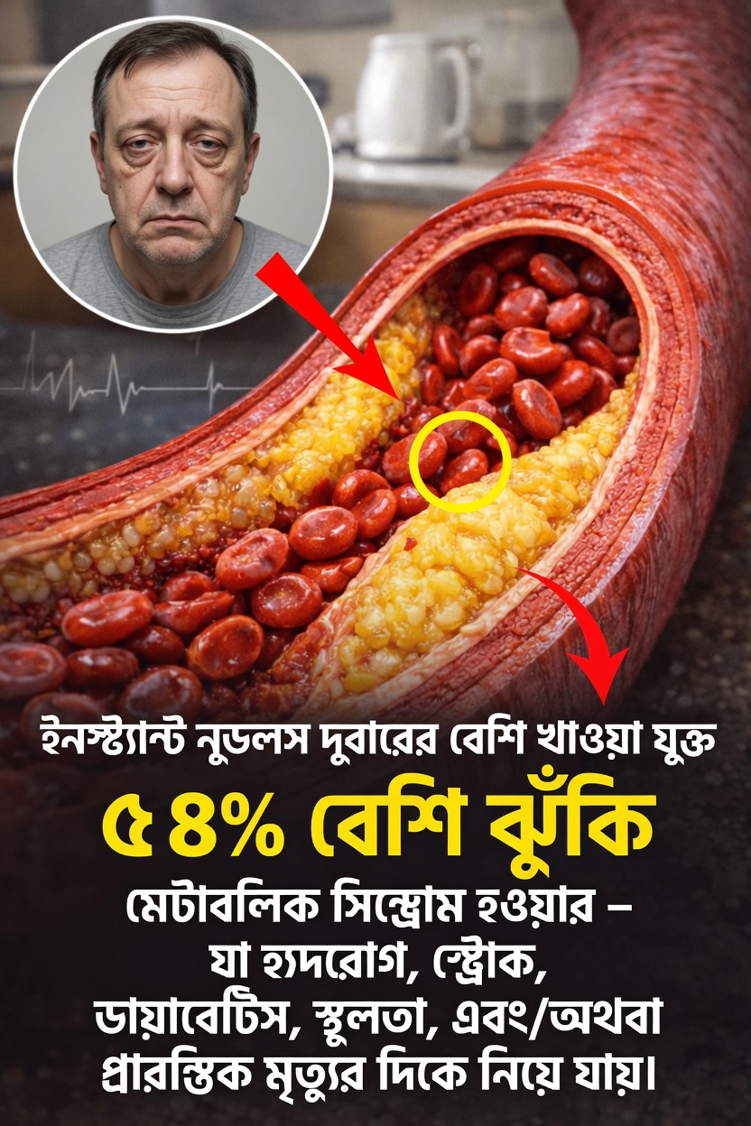 সপ্তাহে দুইবারের বেশি ইনস্ট্যান্ট নুডলস খাওয়া ও আপনার দীর্ঘমেয়াদি স্বাস্থ্যের মধ্যে চমকে দেওয়া সম্পর্ক