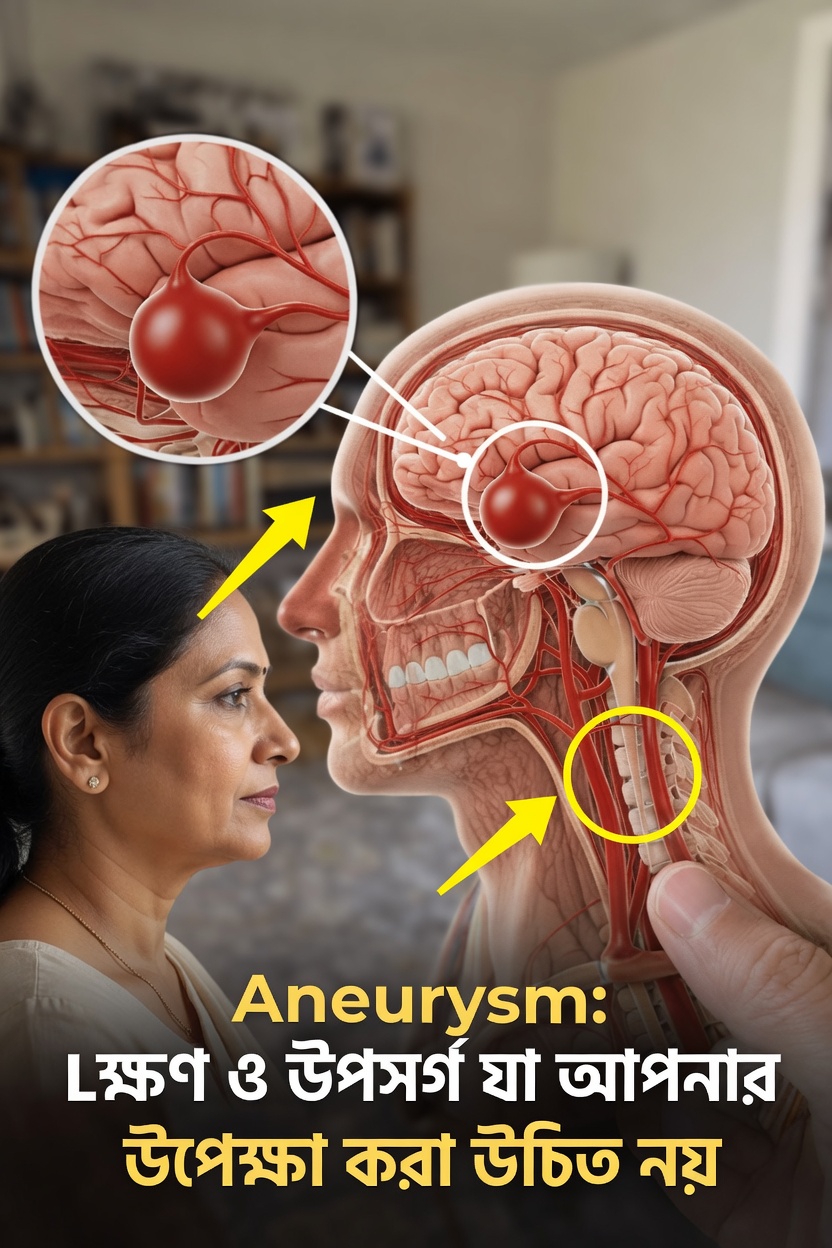 মস্তিষ্কের অ্যানিউরিজমের কোন কোন গুরুত্বপূর্ণ লক্ষণ ও উপসর্গ আপনার উপেক্ষা করা উচিত নয়