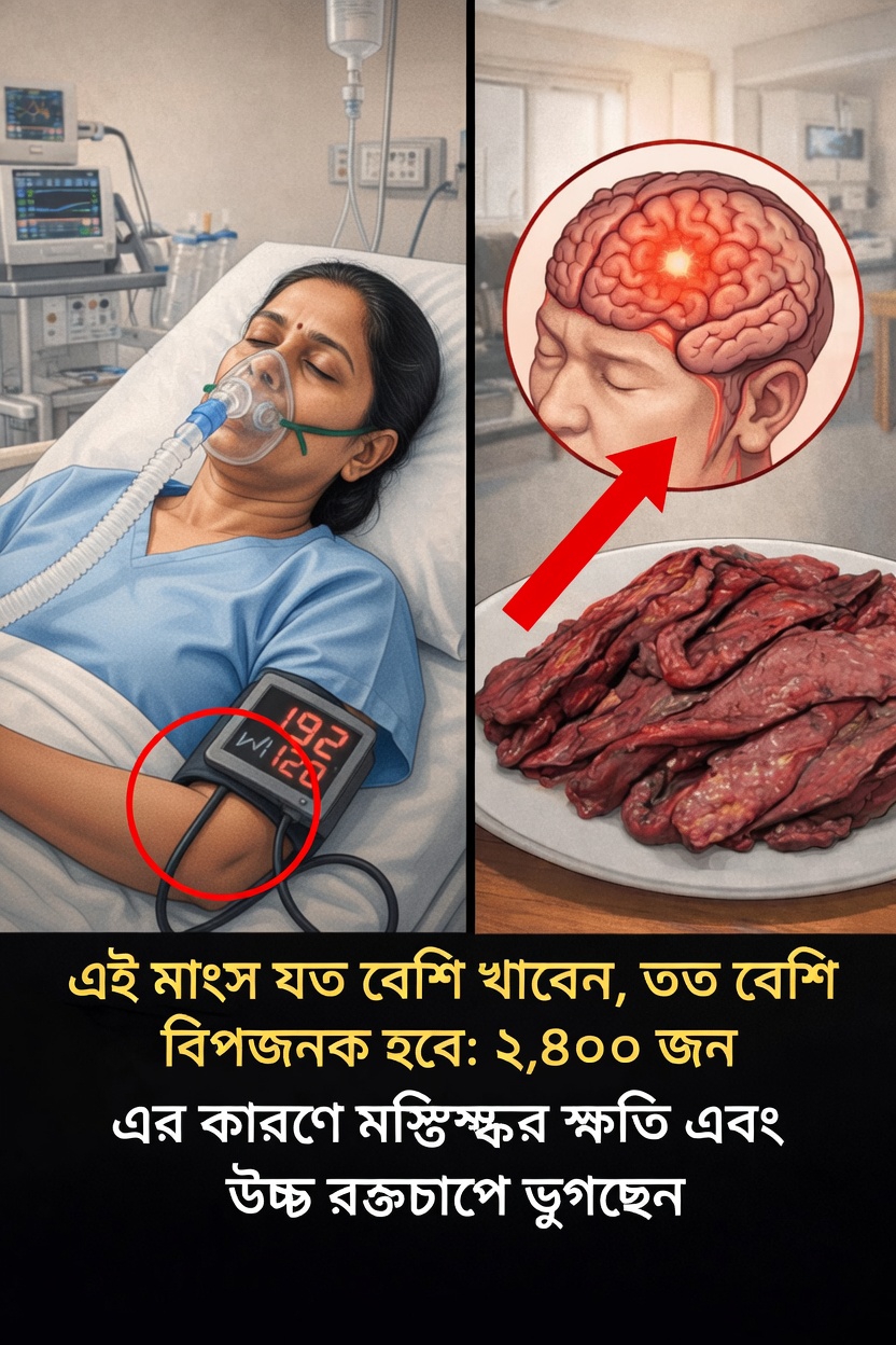 গবেষণা অনুযায়ী প্রতিদিন প্রক্রিয়াজাত মাংস খাওয়া আপনার রক্তচাপ ও মস্তিষ্কের স্বাস্থ্যে কীভাবে প্রভাব ফেলতে পারে