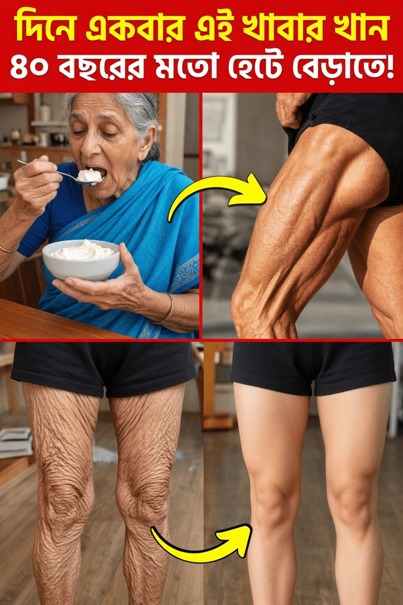 ৭০-এর পর প্রতিদিনের ৭টি খাবার যা পেশি আরও শক্তিশালী রাখতে এবং হাঁটা সহজ করতে সহায়তা করে