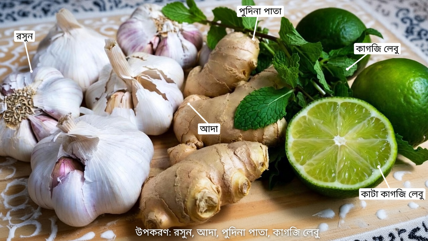 রসুন, আদা, লেবু ও পুদিনার মতো দৈনন্দিন উপাদানগুলো কি স্বাস্থ্যকর রক্তচাপের মাত্রা সমর্থন করতে পারে?