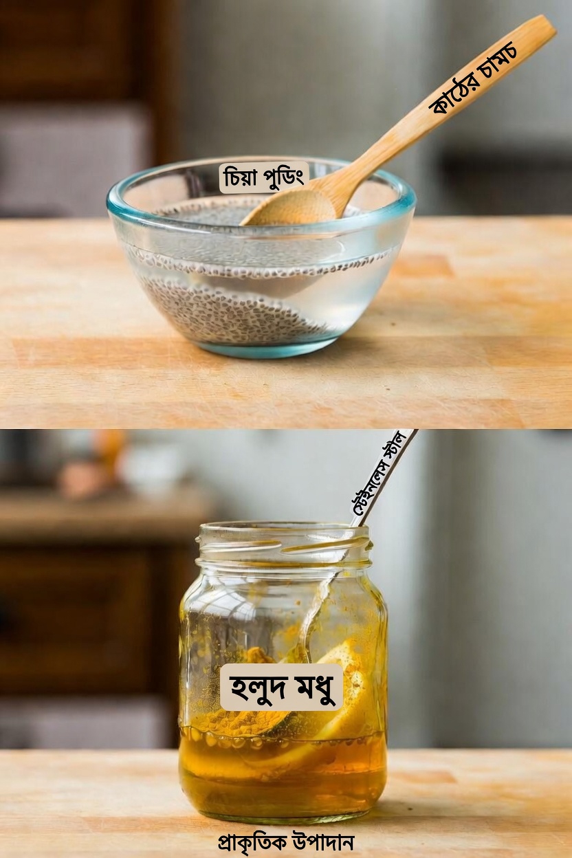 একটি সহজ সকালের অভ্যাস: হলুদ, লেবু, মধু এবং চিয়া বীজ দিয়ে তৈরি একটি সতেজ পানীয়ের অনুসন্ধান