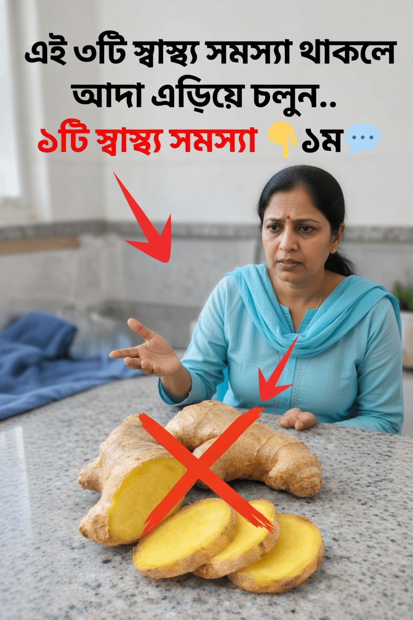 আদা: ৫টি স্বাস্থ্যগত অবস্থা যেখানে এটি আপনার রুটিনে যোগ করার আগে সতর্ক থাকা উচিত