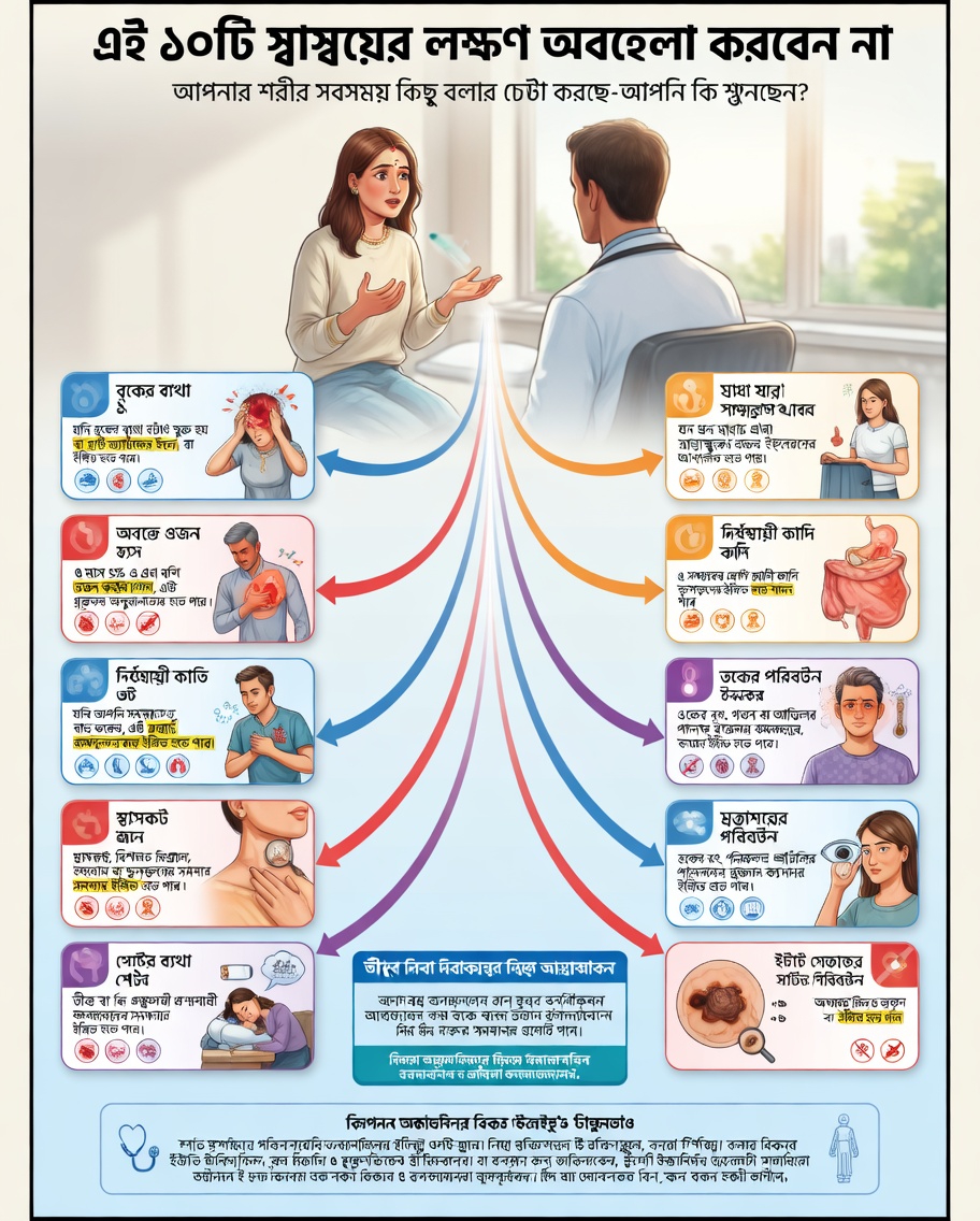 ৭টি বিস্ময়কর শারীরিক সংকেত যা গুরুতর স্বাস্থ্যসমস্যার ইঙ্গিত দিতে পারে, যা আপনার উপেক্ষা করা উচিত নয়