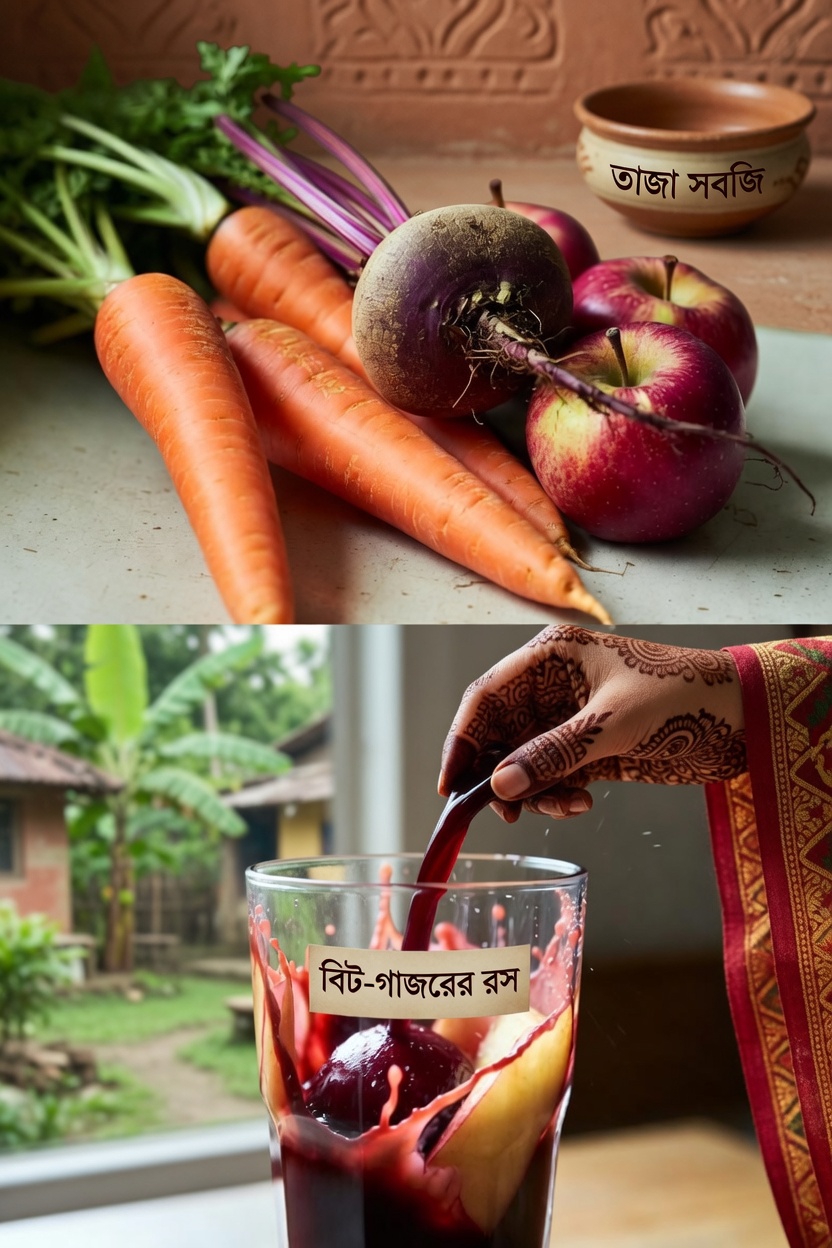 গাজর, বিটরুট এবং আপেলের জুস কীভাবে তৈরি করবেন: আপনার সুস্থতার রুটিনের জন্য একটি সহজ রেসিপি