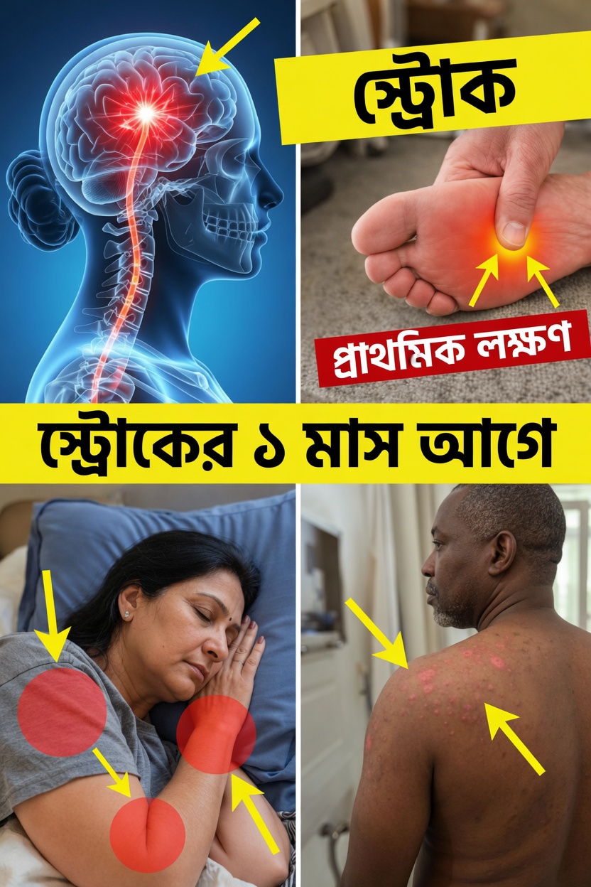 স্ট্রোকের ঝুঁকির এক মাস আগেই ইঙ্গিত দিতে পারে এমন ৮টি সূক্ষ্ম সতর্কসংকেত + আপনার ঝুঁকি কমাতে ৯টি ব্যবহারিক পরামর্শ